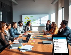 Gráfico colorido con iconos y texto sobre técnicas para mejorar comunicación interna