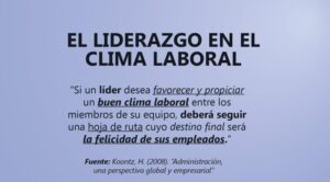 el liderazgo en el clima laboral