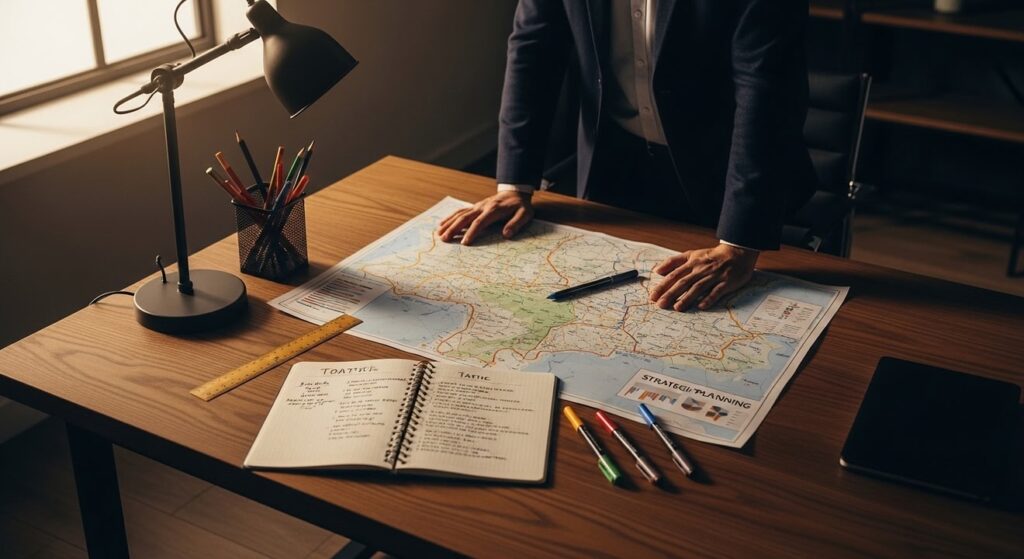 estrategia marca el norte tactica elige el camino